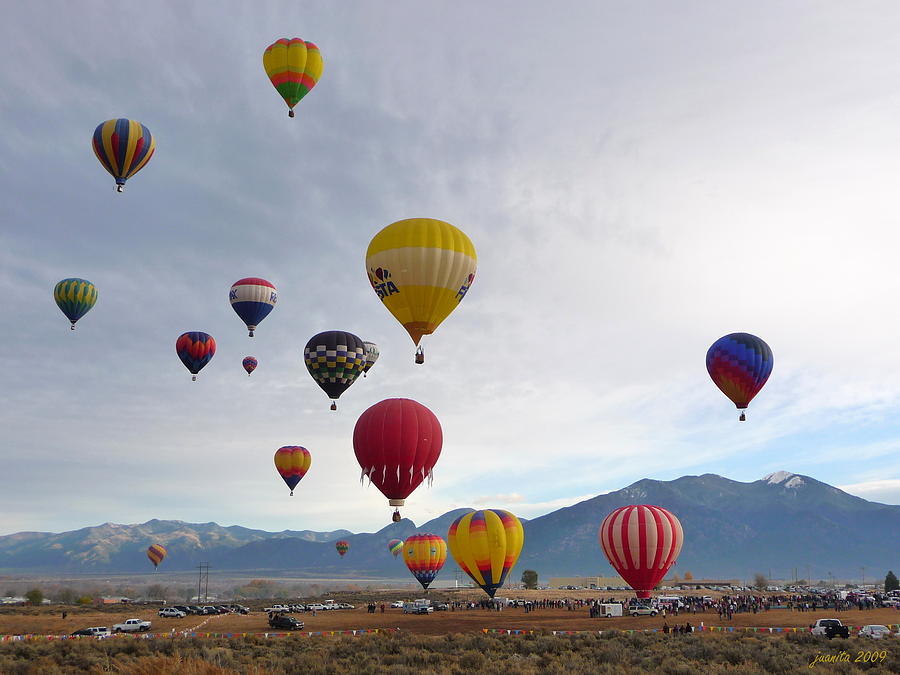 Taos Mountain Balloon Festival Photograph by Juanita Witkop Pixels
