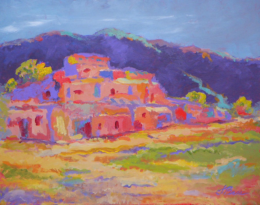 Landscape Painting - Taos Pueblo by Judy Bess