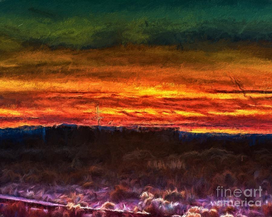 Taos Sunset Lx - Homage Turner Painting