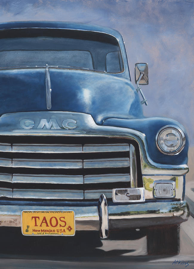 Taos Truck Painting by Jack Atkins