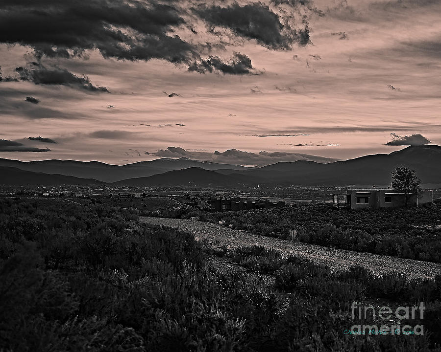 Taos valley at dusk Photograph by Charles Muhle