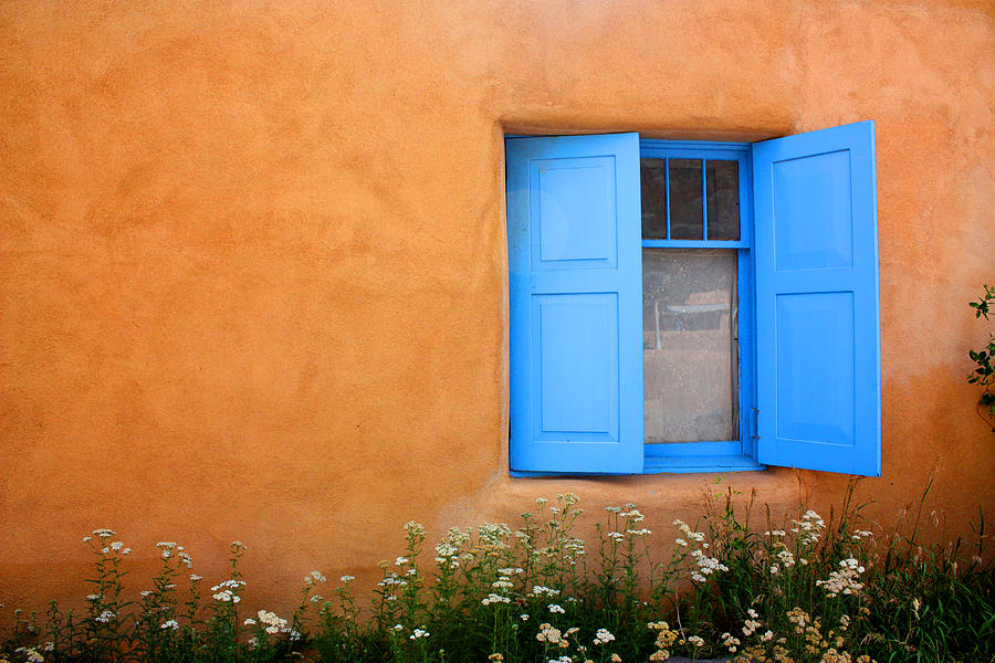 Flower Photograph - Taos Window V by Lanita Williams