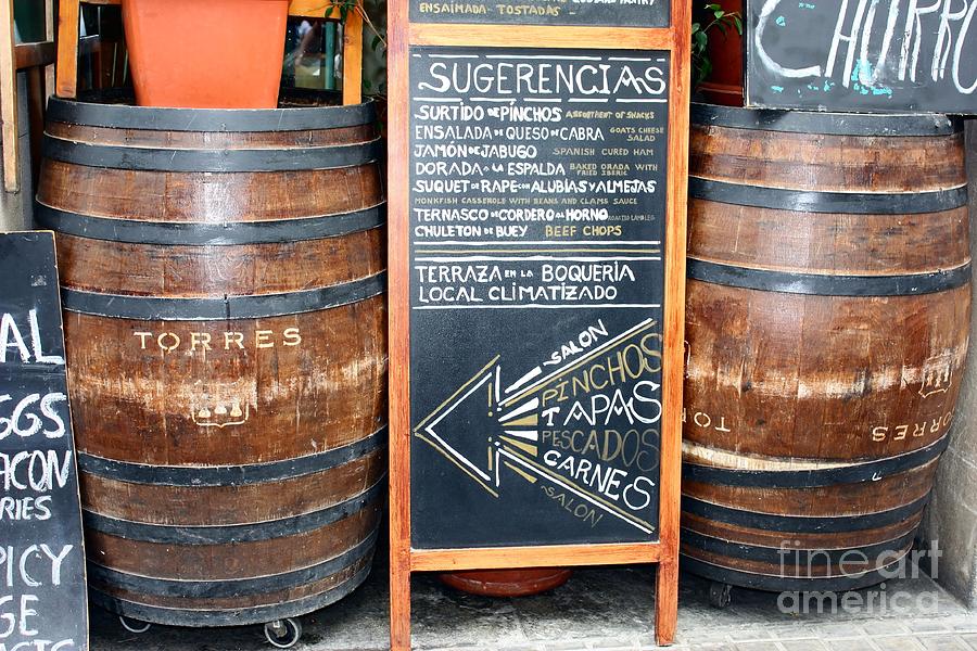 Tapas Photograph - Tapas on the Menu by Sophie Vigneault Tapas Photograph - Tapas on the Menu by Sophie Vigneault