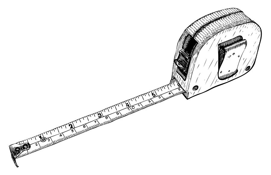 measuring tape drawing