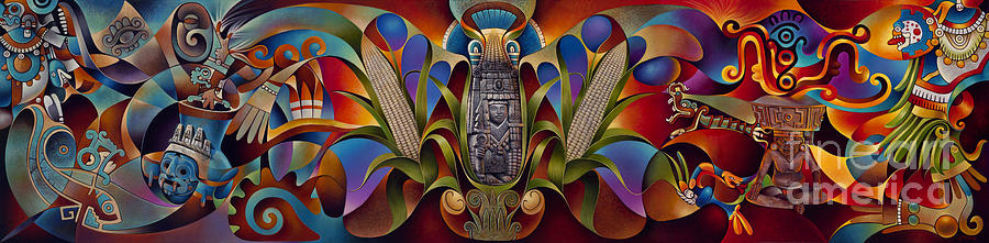 Tapestry of Gods Painting by Ricardo Chavez-Mendez