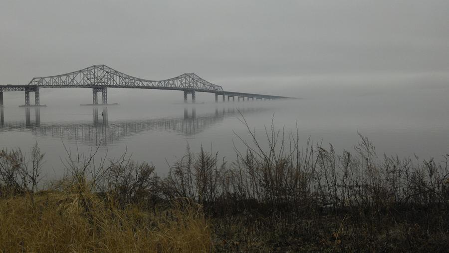 Sleepy Hollow Photograph - Tappan Zee Bridge in the Fog by Robert Wingate