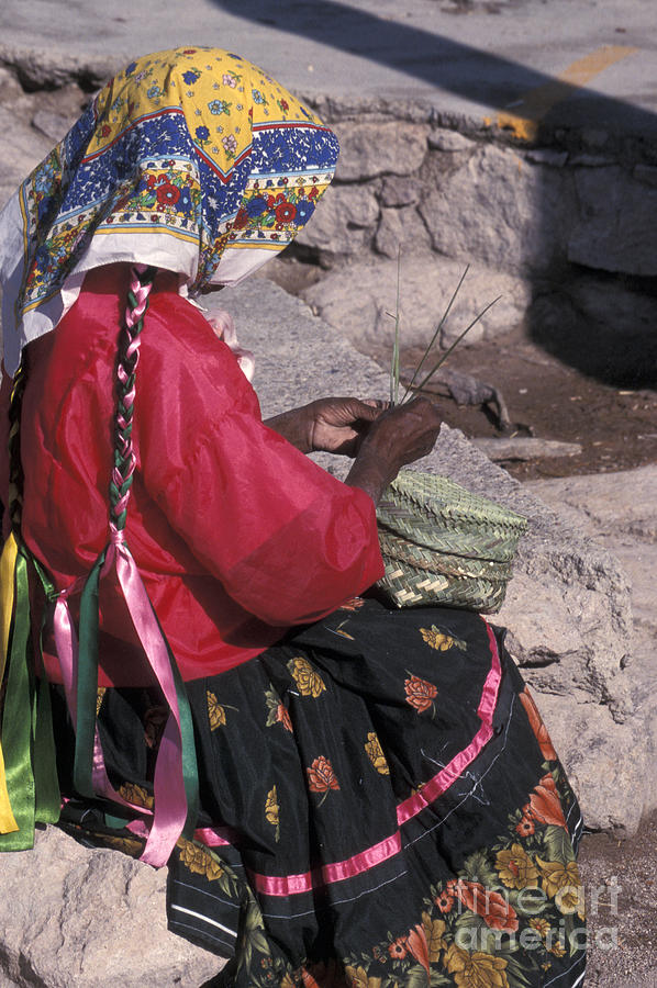 Tarahumara Weaver Mexico Photograph by John  Mitchell