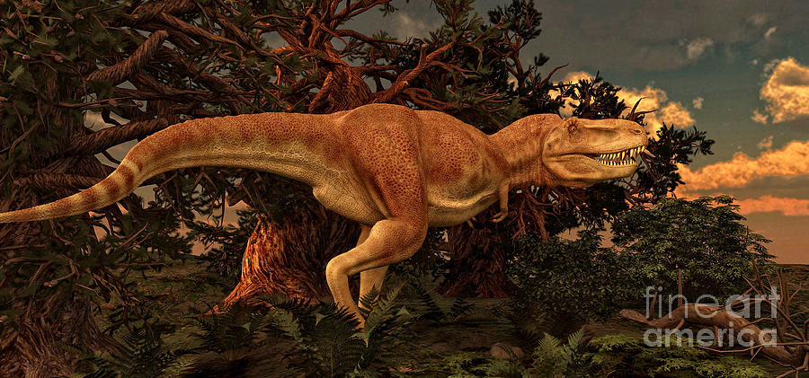 Wildlife Digital Art - Tarbosaurus Was A Theropod Dinosaur by Philip Brownlow