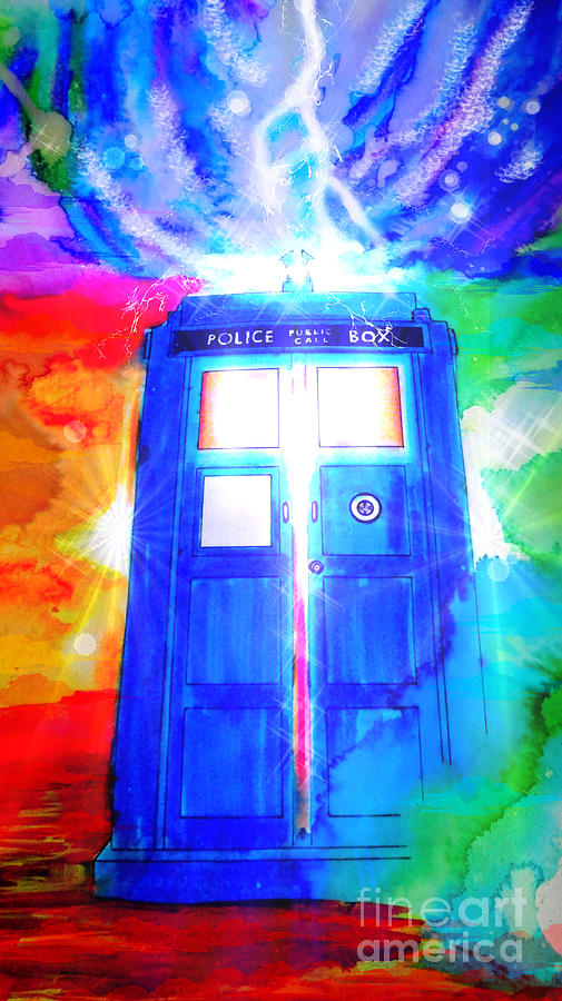 Science Fiction Drawing - Tardis by Moore Creative Images
