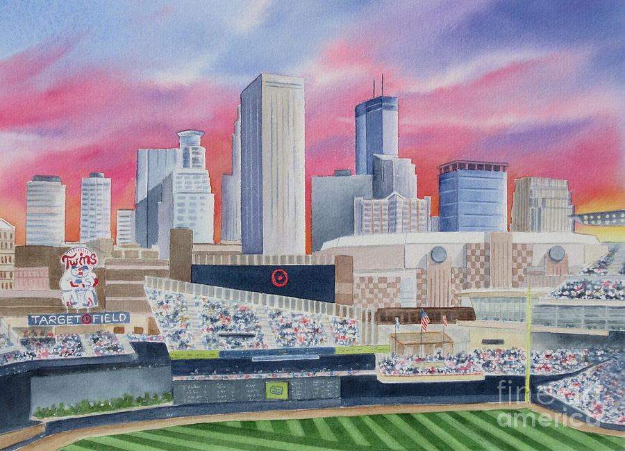 Minnesota Twins Painting - Target Field by Deborah Ronglien