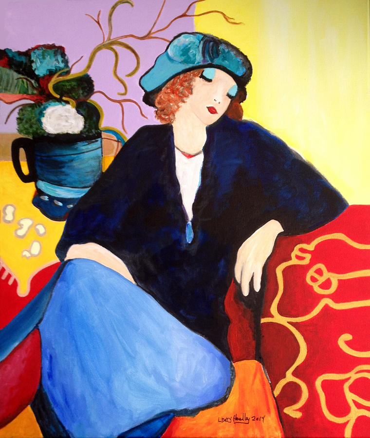 Roaring 20s Painting - Tarkay Suzanne Study by Larry Headley