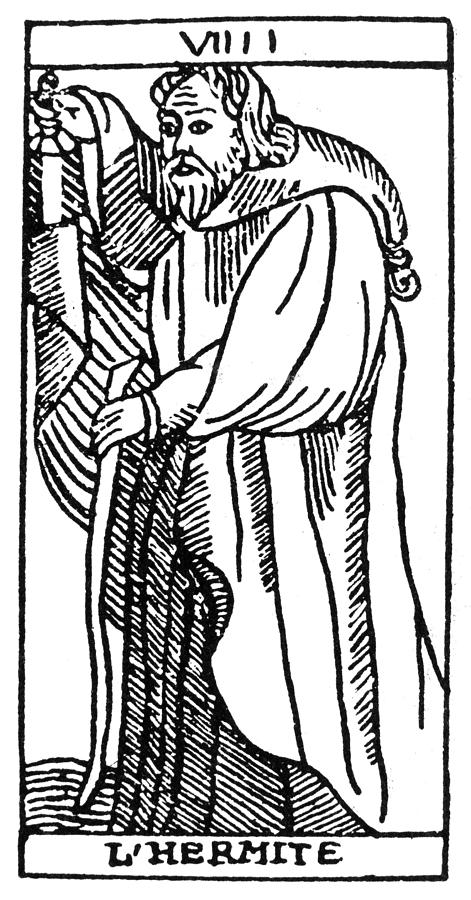 Tarot Card The Hermit Painting by Granger