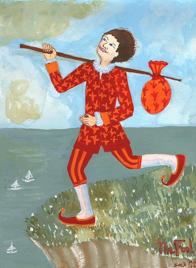 Tarot Painting - Tarot the Fool by Sushila Burgess Tarot Painting - Tarot the Fool by Sushila Burgess