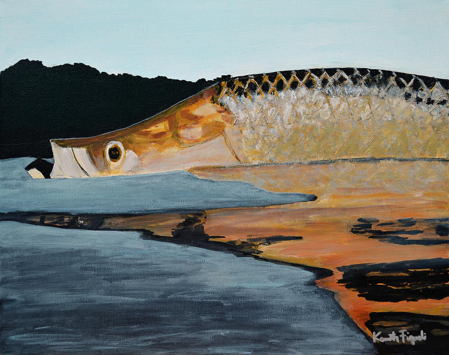 Fish Painting - Tarpon Silver King Painting by Ken Figurski