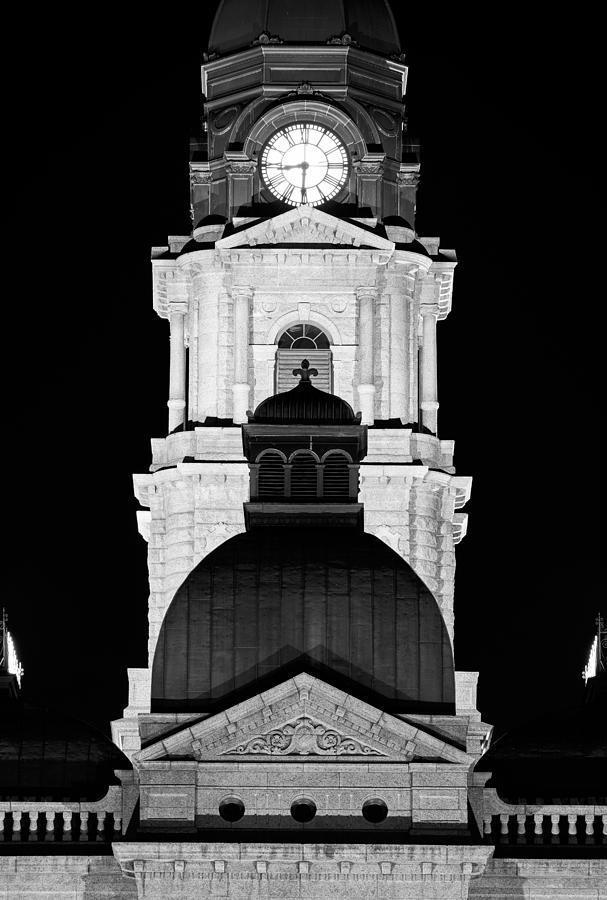 Tarrant County Courthouse bw v1 020815 Photograph by Rospotte Photography