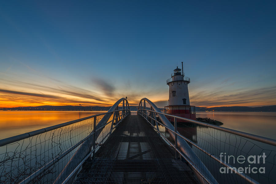 Sunset Photograph - Tarrytown Lighthouse Sunset  by Michael Ver Sprill