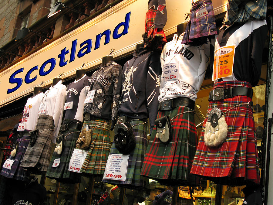 Tartan Kilt Shop Scotland Photograph by Tom Conway