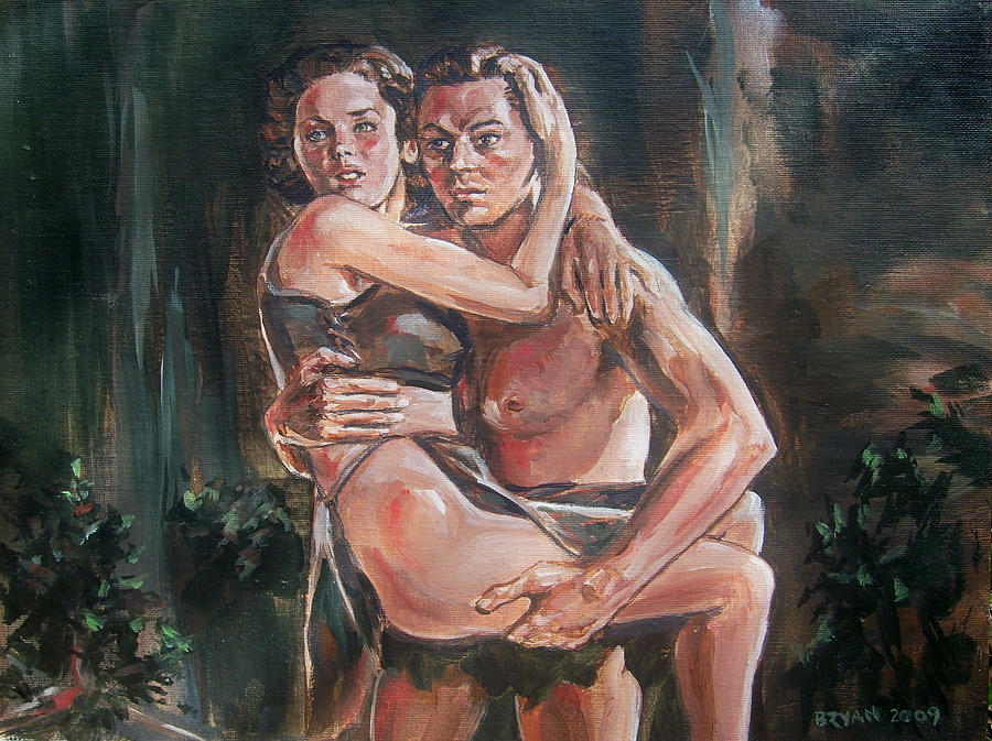 Tarzan and His Mate Painting by Bryan Bustard