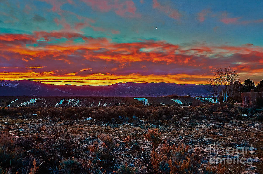 Taos Sunrise Photograph by Charles Muhle