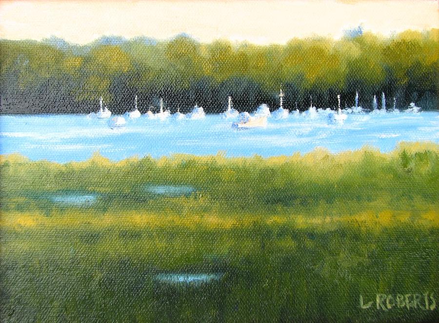 Tashmoo Painting - Tashmoo Boats by Laura Roberts Tashmoo Painting - Tashmoo Boats by Laura Roberts