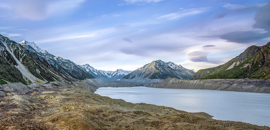 Tasman Glacier And Tasman Lake Photograph by Copyright Lorenzo Montezemolo