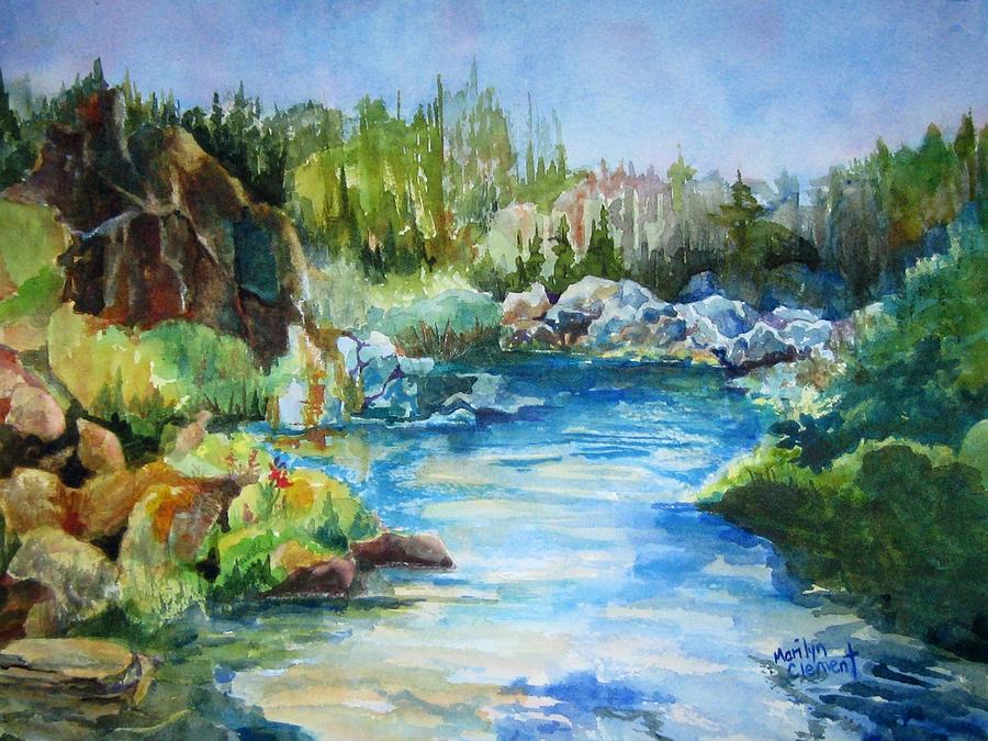 Nature Painting - Tasmania River by Marilyn  Clement