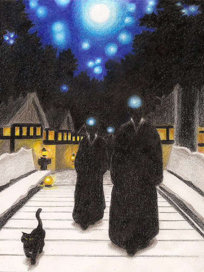 Tassajara Starry Night Drawing by Deborah Ann Good