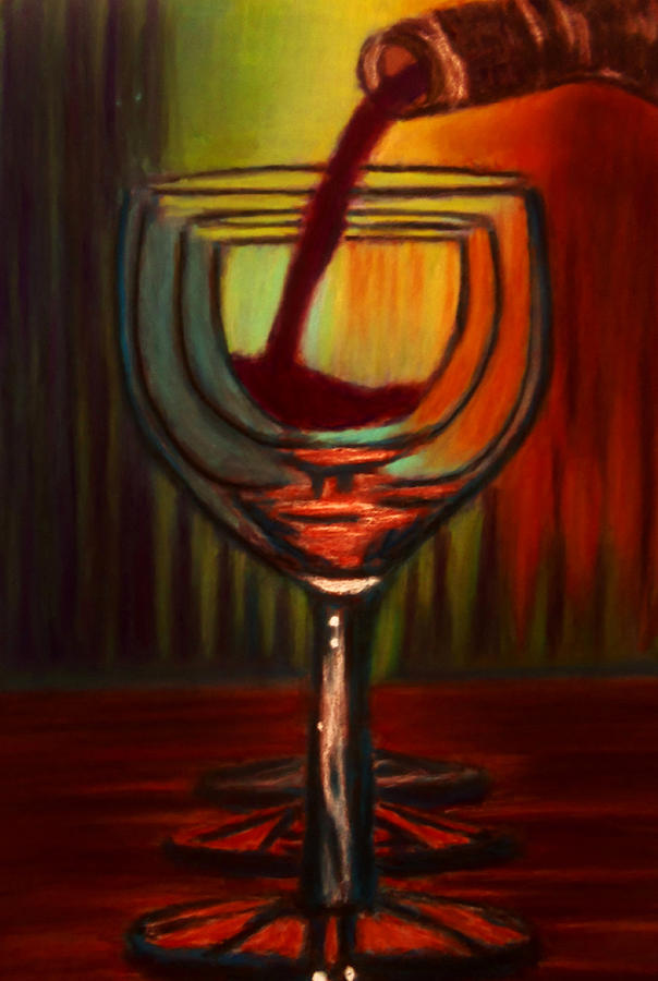Wine Painting - Tasting Room Trio by D Rogale