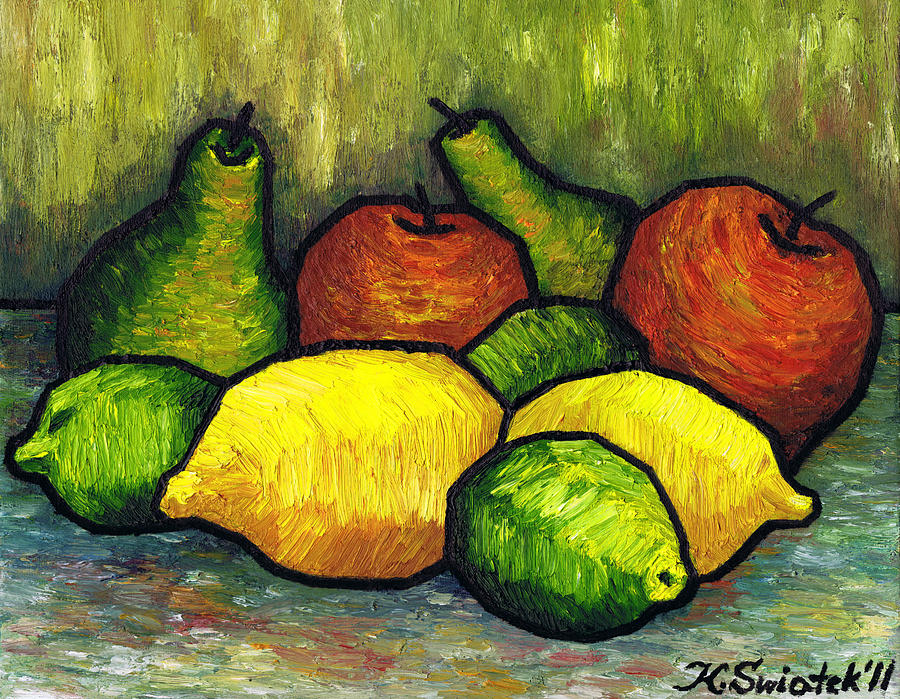 Fruit Painting - Tasty Fruits by Kamil Swiatek
