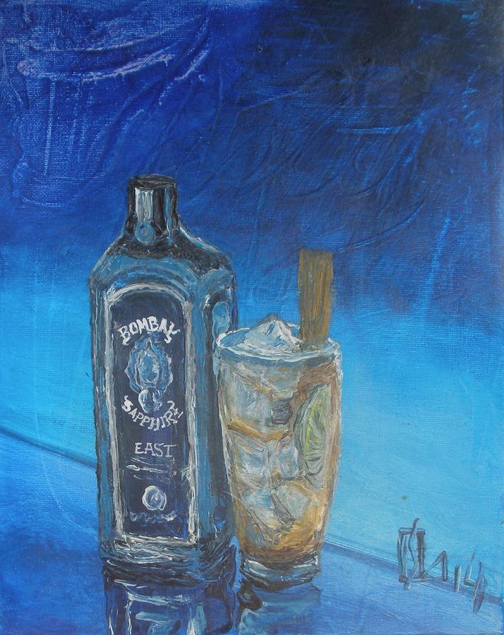 Bottle Painting - Tasty by Lee Stockwell