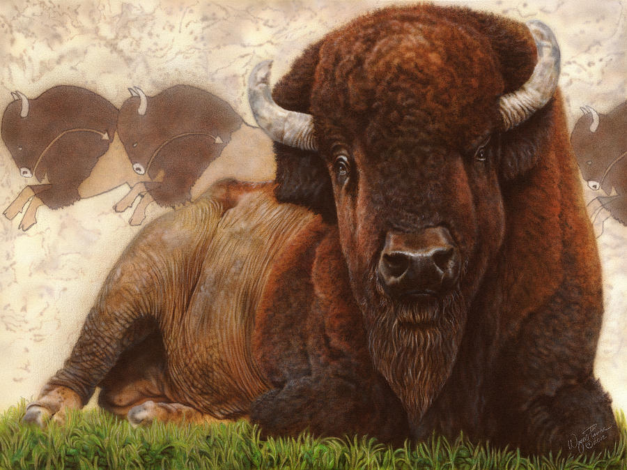 Buffalo Painting - Tatanka by Wayne Pruse