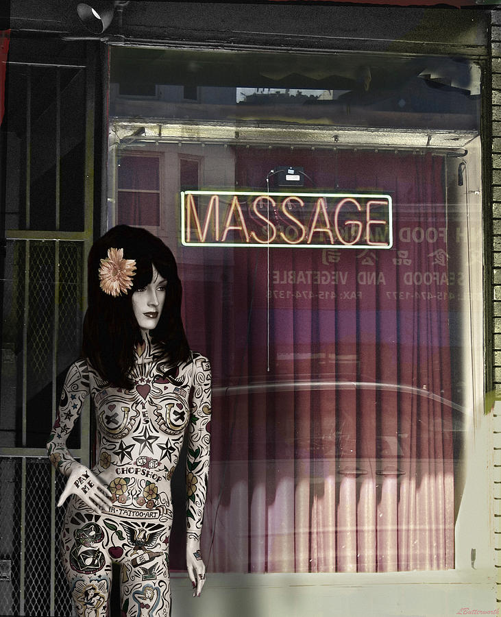 Architecture Photograph - Tattoo And Massage by Larry Butterworth