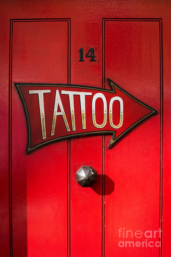 London Photograph - Tattoo Door by Tim Gainey