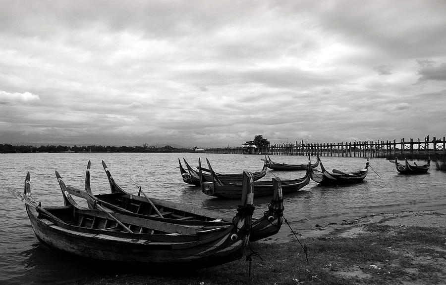 Boat Photograph - Taungthaman Lake by RicardMN Photography