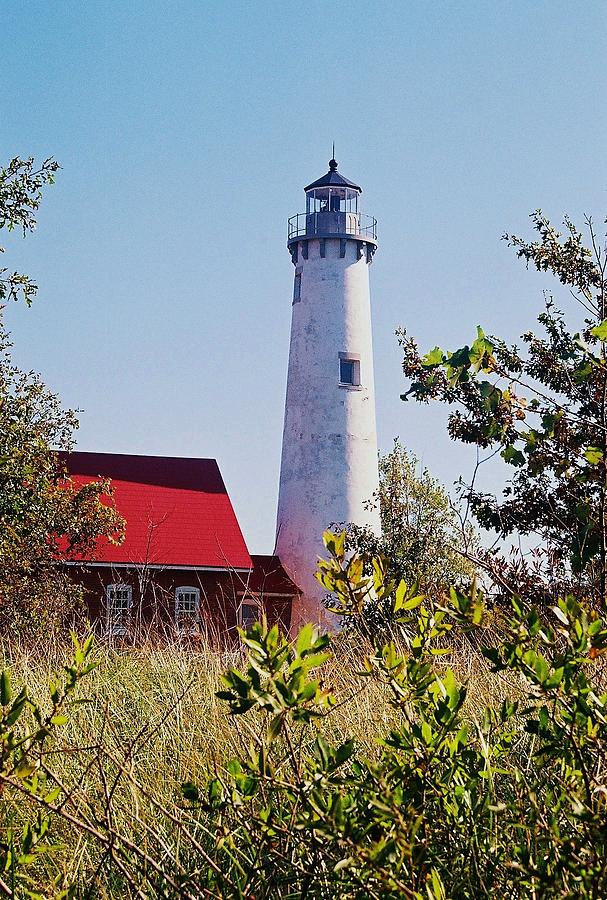 Tawas Point Lighthouse...from Tawas Bay side Photograph by Daniel Thompson