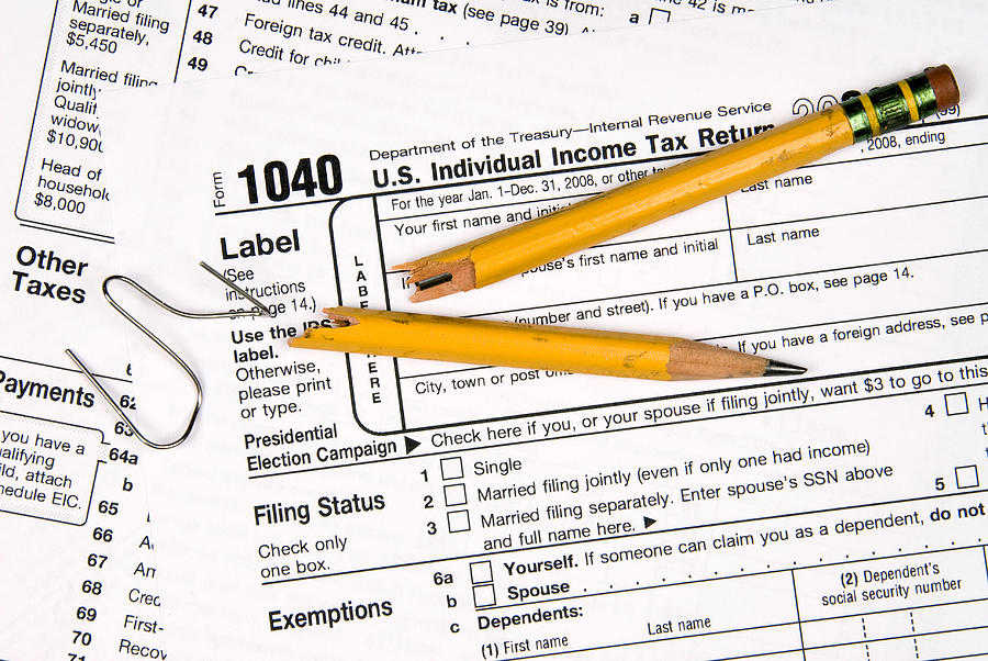 Taxes Photograph - Tax forms and frustration by Joe Belanger