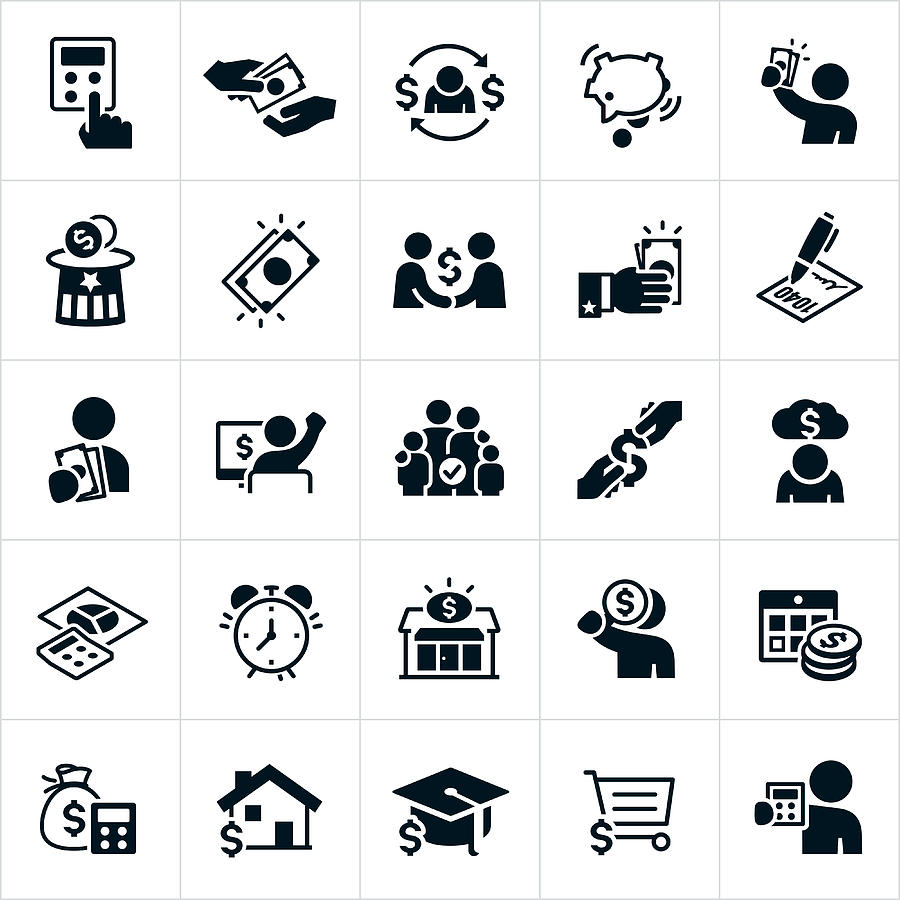 Taxes Icons Drawing by Appleuzr