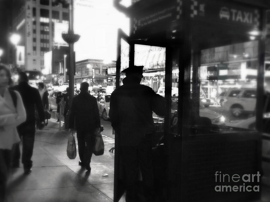 Taxi Cop - New York at Night Photograph by Miriam Danar