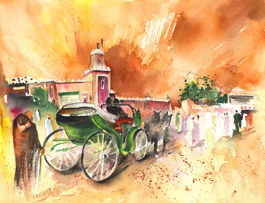 Taxi Driver in Marrakesh Painting by Miki De Goodaboom