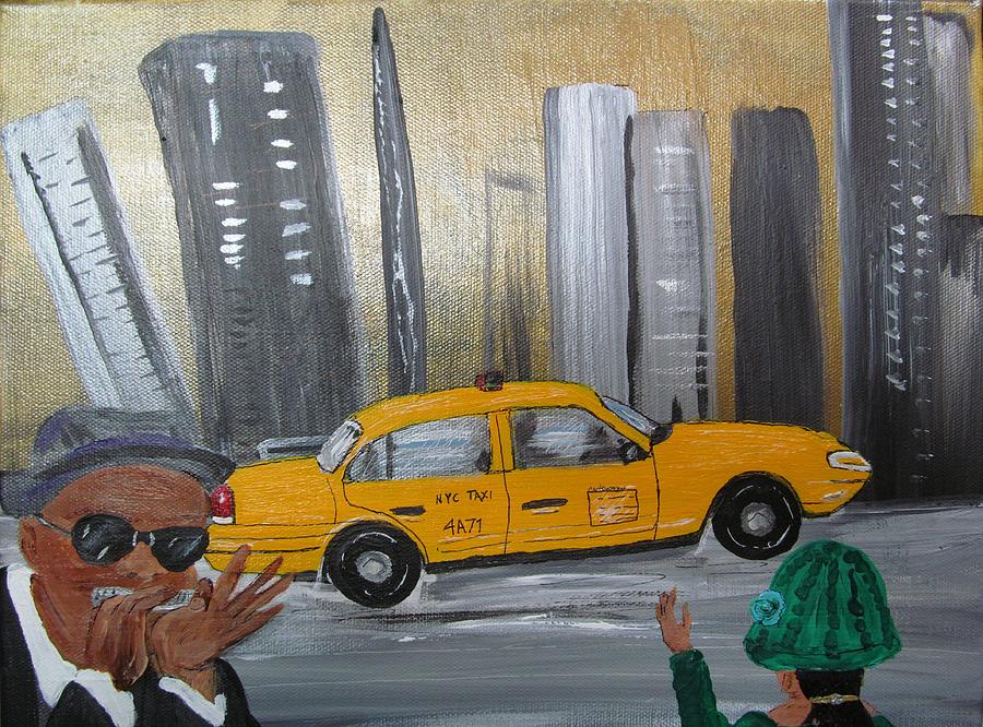 Taxi Painting by Susan Voidets