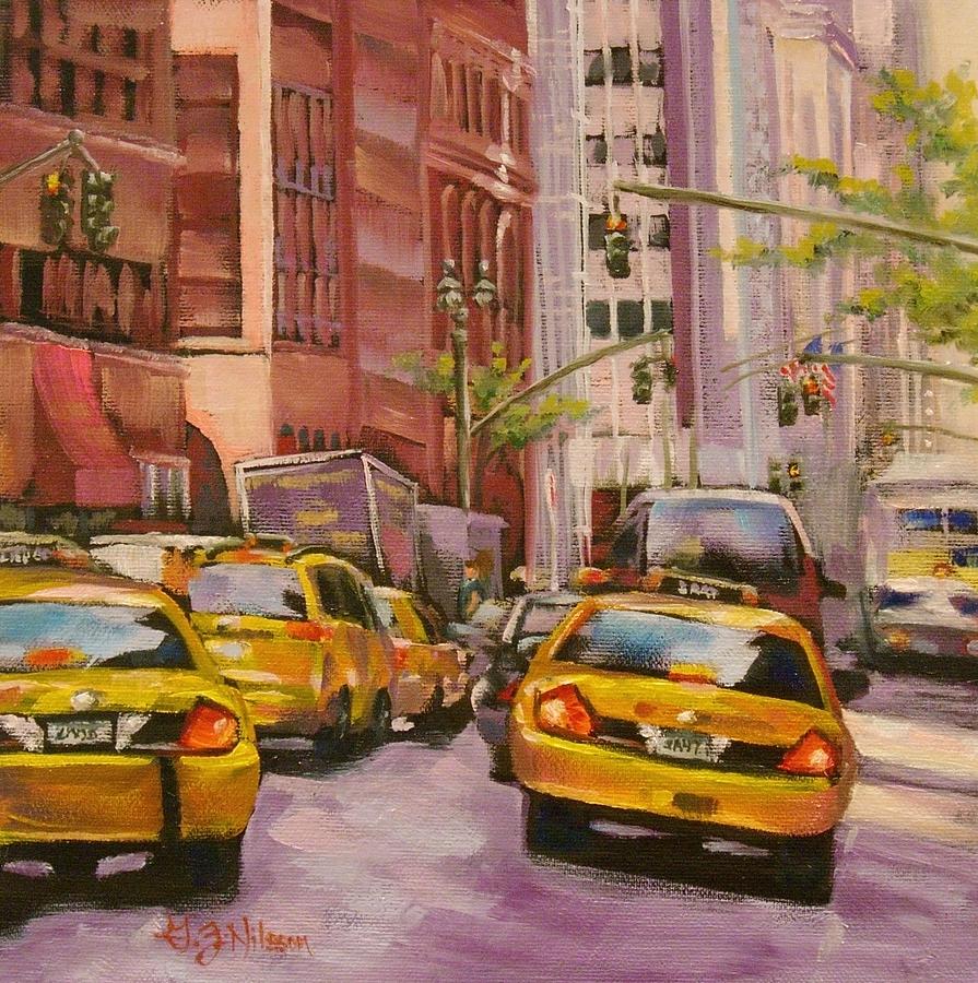 Taxi Taxi Painting by Gloria Nilsson