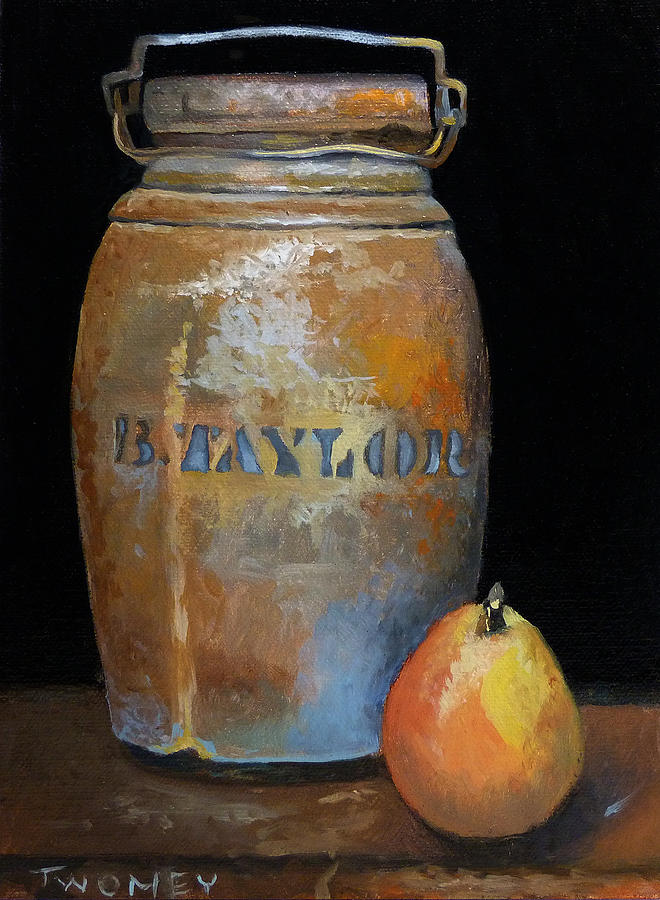Taylor Jug With Pear Painting by Catherine Twomey