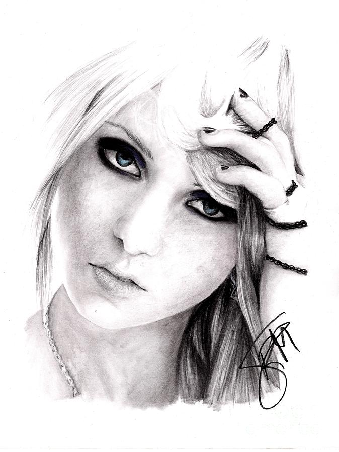 Taylor Momsen Drawing by Rosalinda Markle