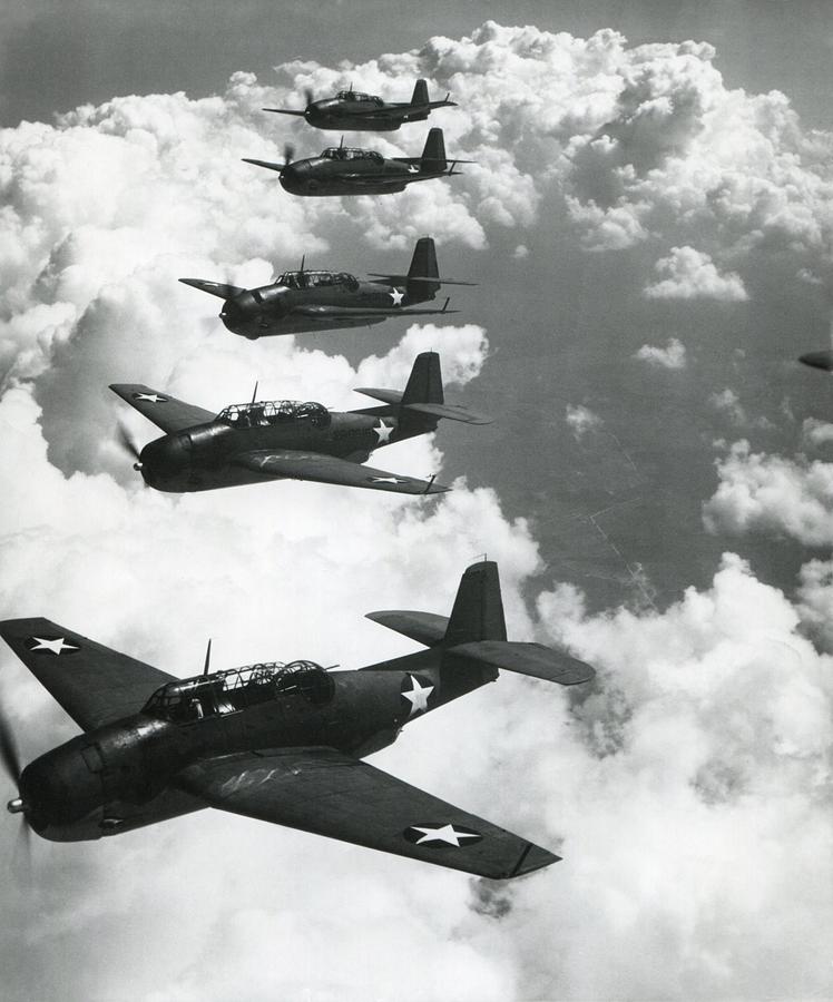 Tbf Torpedo Fighter Bombers Avengers Photograph by Everett - Fine Art ...