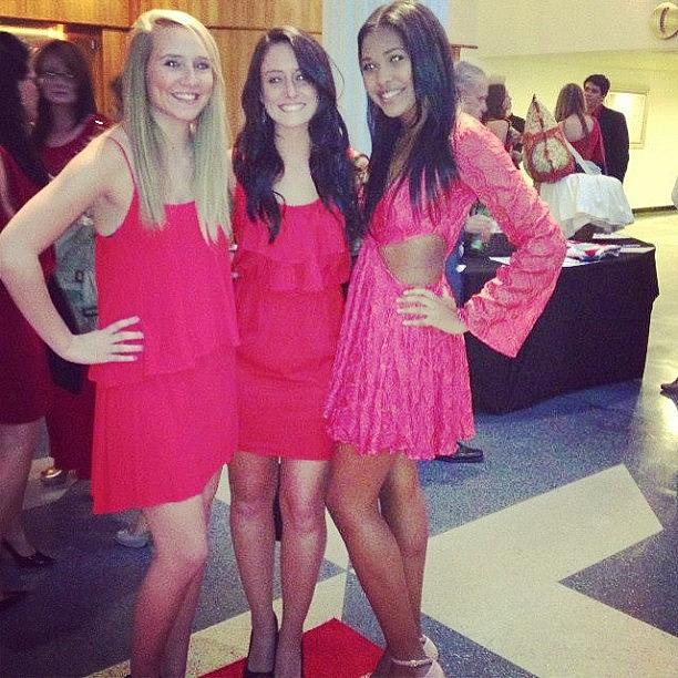 Tbt Photograph - #tbt My Roommates And I At Red Dress by Drew Thomas