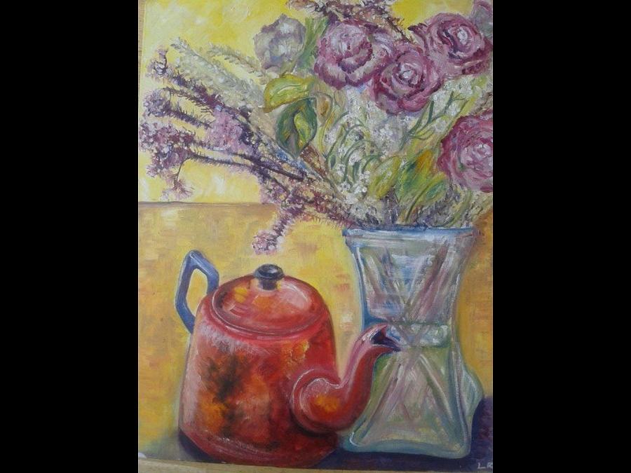 Flower Painting - Tea and Sympathy by Lynda Ryan