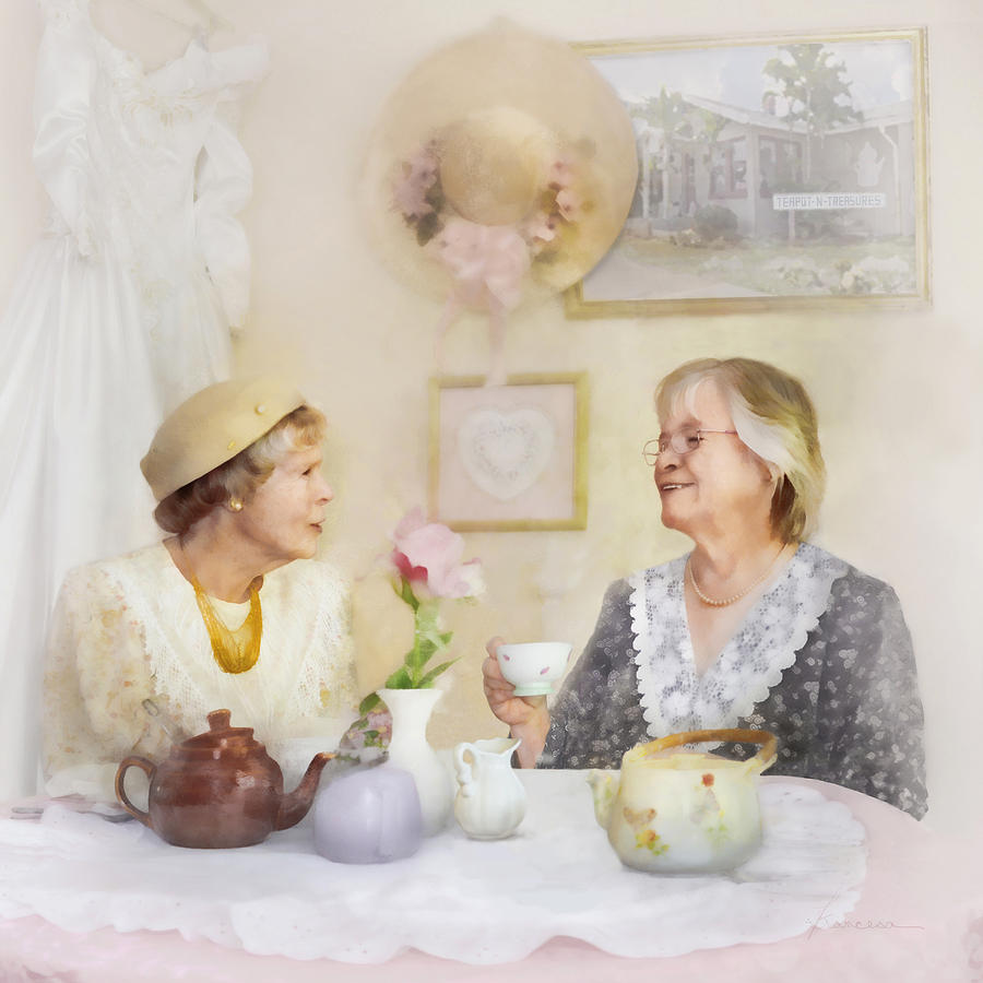 Tea and Talk Digital Art by Frances Miller