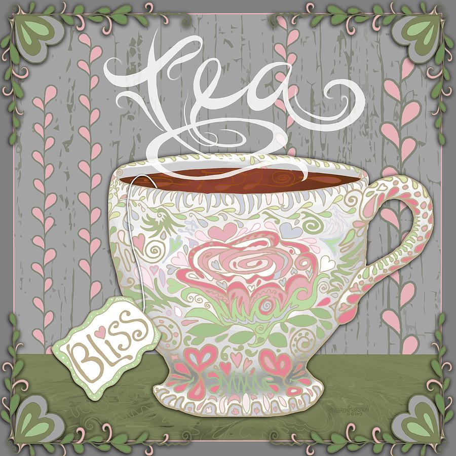 Tea Bliss 2 Painting By Sharon Marcella Marston - Fine Art America