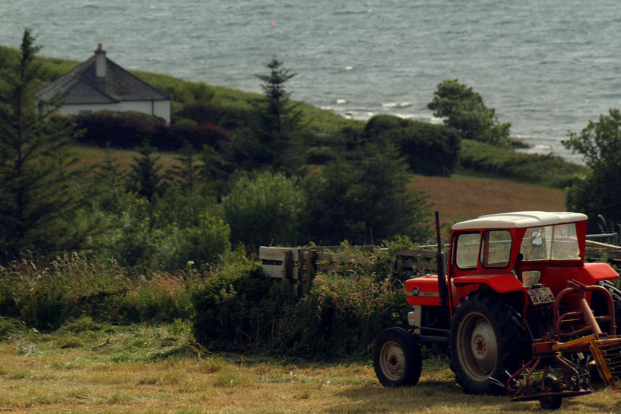 Red Photograph - Tea Break Tractor by Anthony Bean Red Photograph - Tea Break Tractor by Anthony Bean