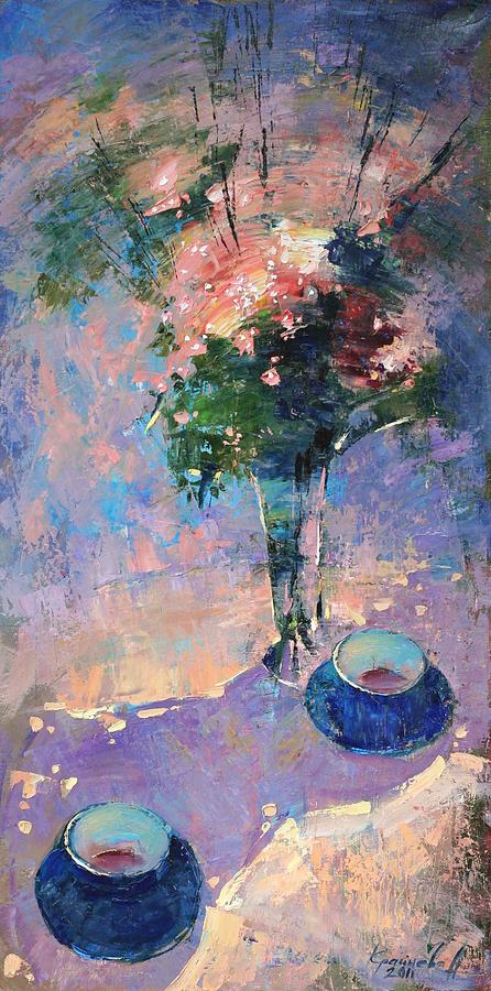 Impressionism Painting - Tea Ceremony by Anastasija Kraineva